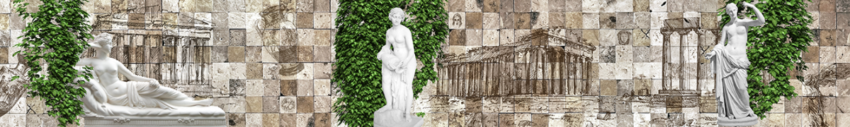 Скинали - город, статуя, колоны, Италия