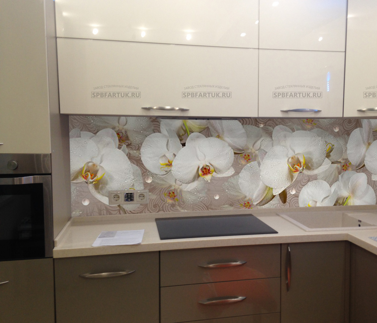 Скинали - белые орхидеи, цветы, визуализация